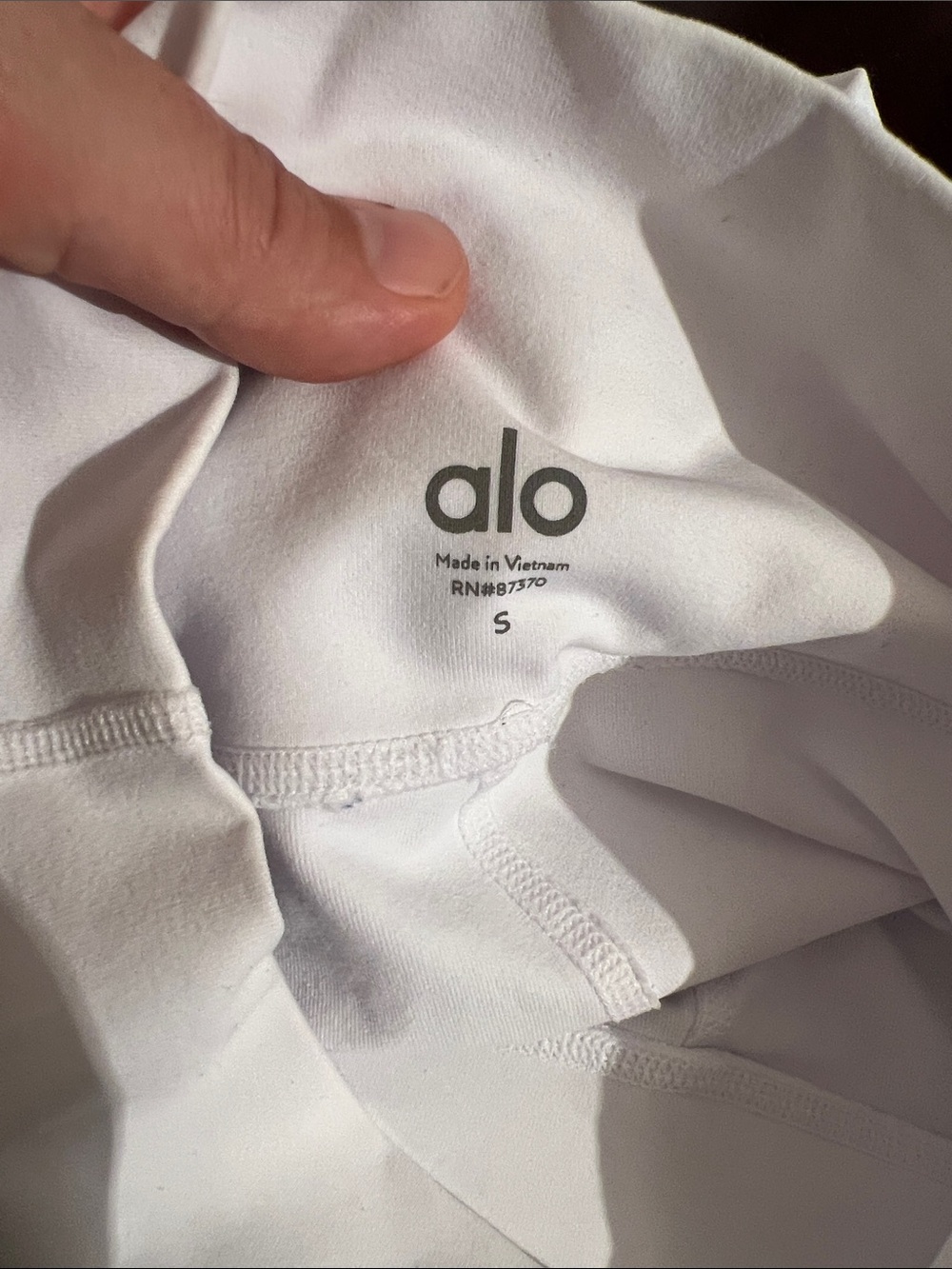 Alo Yoga High Waist Dash 7/8th Capri Cropped Tights in White, Women’s size Small - Picture 9 of 16